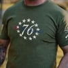 76 We The People Mens TShirtMilitary Green