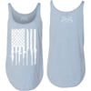 Grunt Style Rifle Flag Womens Flowy Tank TopStonewash Denim