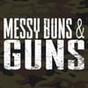 Grunt Style Messy Buns amp Guns  Womens TShirtWoodland Camo