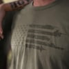 Grunt Style Always Forward Flag Mens TShirtMilitary Green