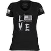 Grunt Style Love of Country Womens VNeck TShirtBlack