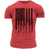 Grunt Style Rifle Flag Mens TShirtRed