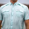 Grunt Style Fishing Shirt Short Sleeve Button DownSeafoam