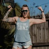 imageGrunt Style Messy Buns ampamp Guns Womens Flowy Tank TopStonewash Denim