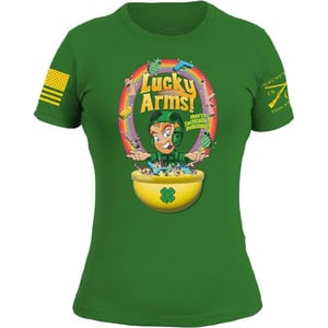 Grunt Style Lucky Arms Womens TShirtGreen