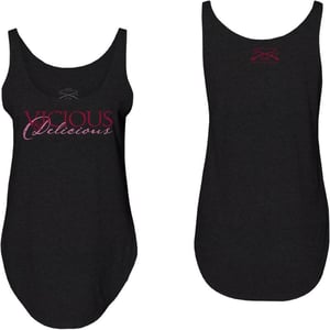 Vicious  Delicious Womens Flowy Tank TopBlack