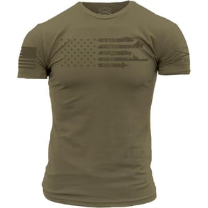 Grunt Style Always Forward Flag Mens TShirtMilitary Green