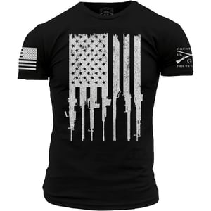 Grunt Style Rifle Flag Mens TShirtBlack