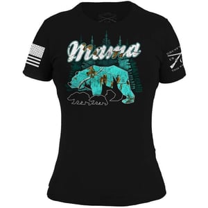 Grunt Style Realtree Xtra Sea Glass  Mama Bear Womens TShirtBlack