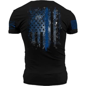 Grunt Style Blue Shield  Mens TShirt BlackBlack