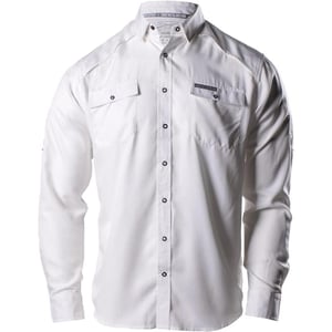 Grunt Style Fishing Shirt Long Sleeve Button DownWhite