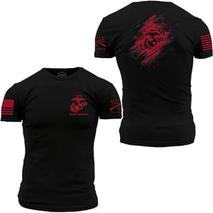 Grunt Style USMC Bound in Blood Mens TShirtBlack