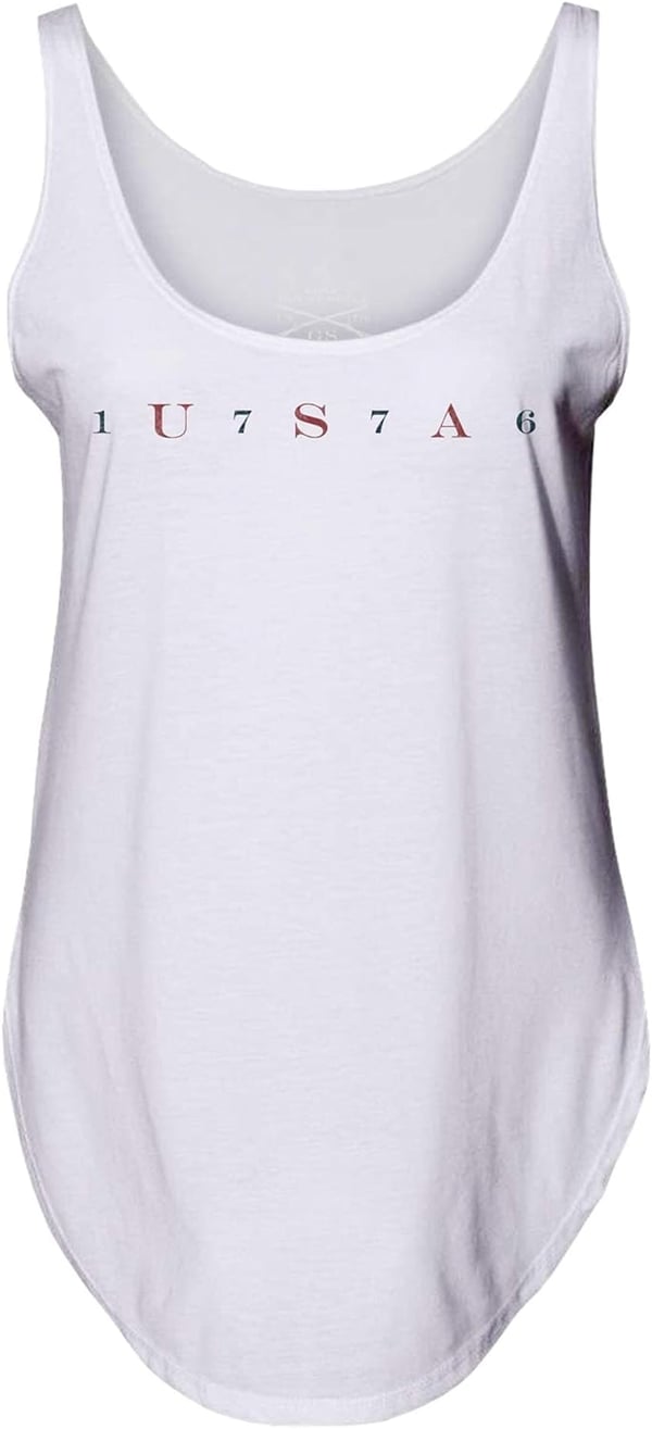 Grunt Style USA 76 Womens Flowy Tank TopWhite