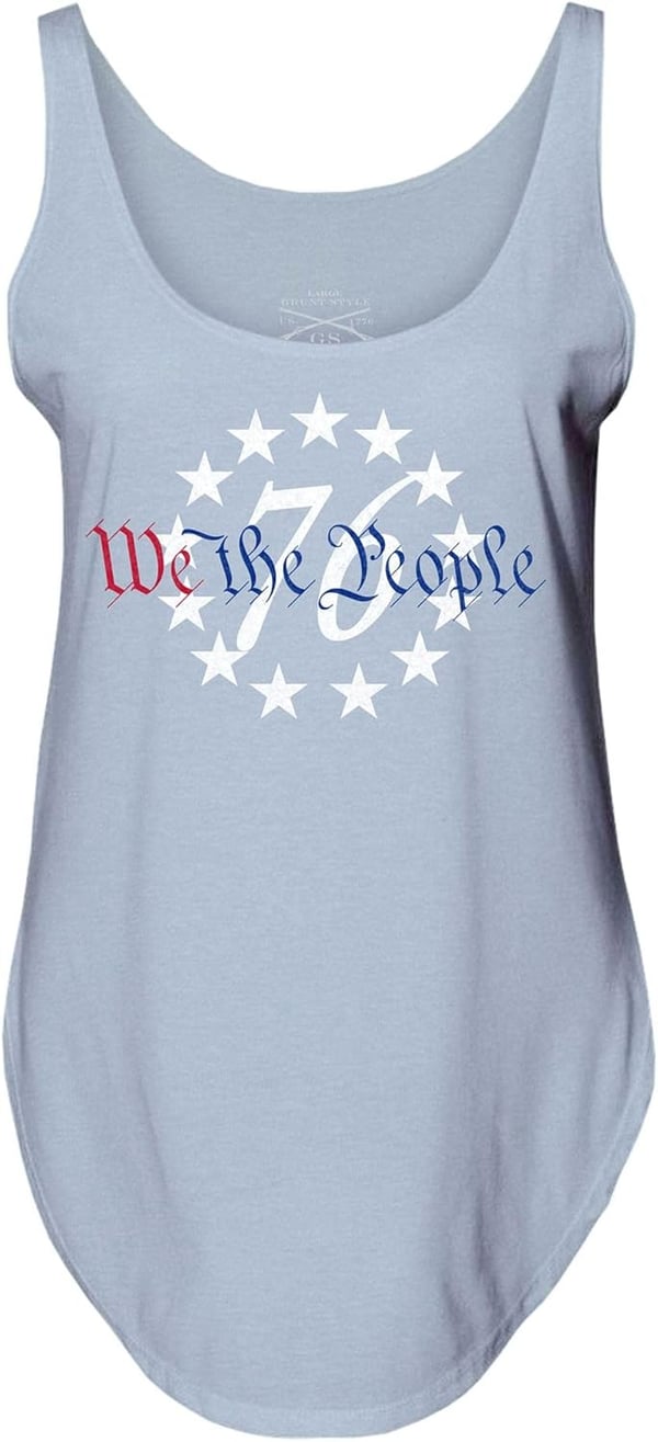 imageGrunt Style 76 We The People Womens Flowy Tank TopStonewash Denim