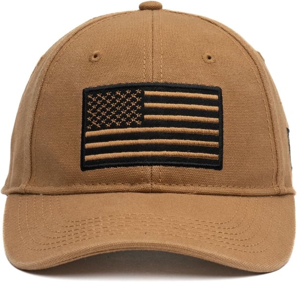 Grunt Style Embroidered American Flag Hat Natural One SizeGrunt Style Embroidered American Flag Hat Natural One Size