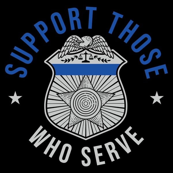 Blue Line Support Those Who Serve Mens TShirtBlue Line Support Those Who Serve Mens TShirt