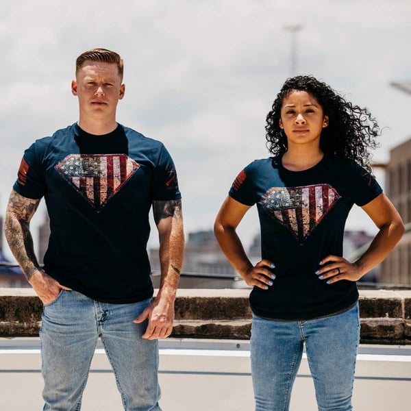 Grunt Style Super Patriot 20 Womens TShirtMidnight Navy