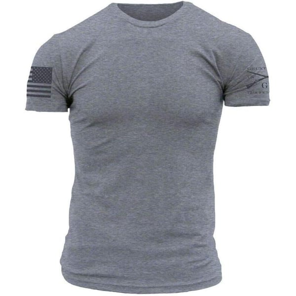 Grunt Style Ghost Basic Crew Mens TShirtDark Heather Grey