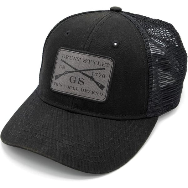 Grunt Style Hat  GS Logo Twill Mesh Back Cap Black One SizeGrunt Style Hat  GS Logo Twill Mesh Back Cap Black One Size