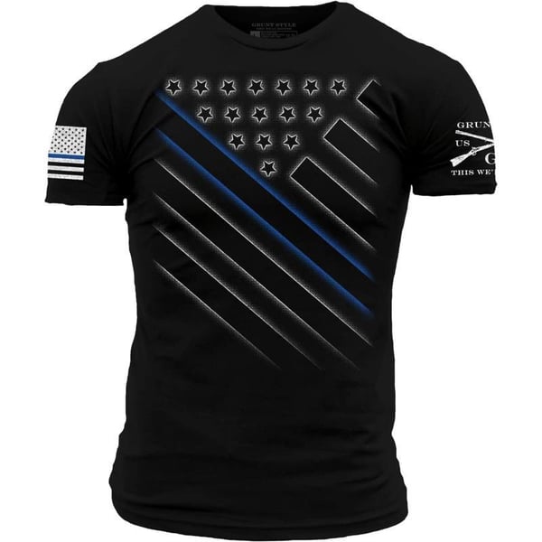 Support Blue Line Mens TShirtSupport Blue Line Mens TShirt