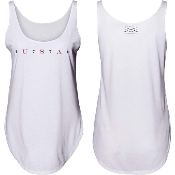 Grunt Style USA 76 Womens Flowy Tank TopWhite