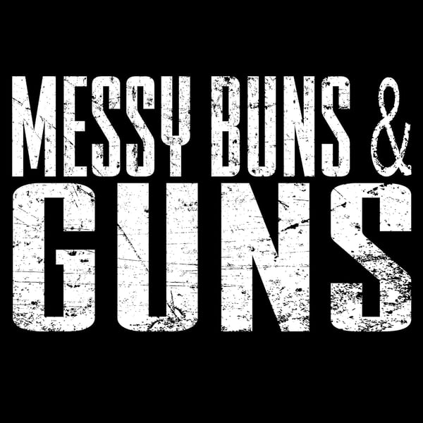 Grunt Style Messy Buns amp Guns Womens VNeck TShirtBlack