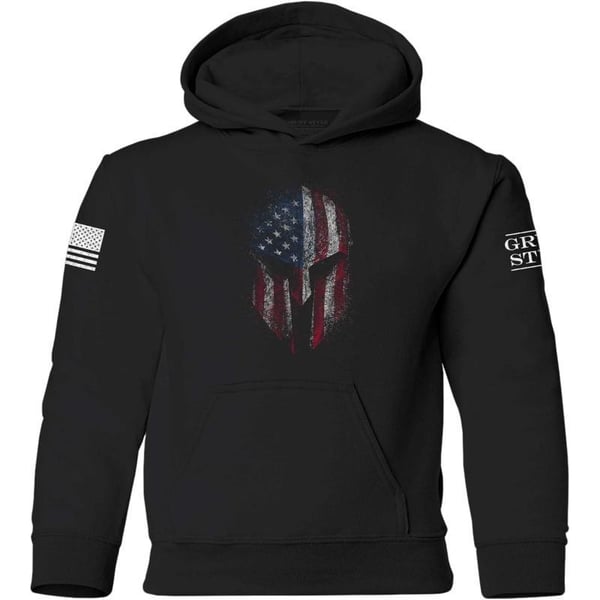 Grunt Style American Spartan Unisex Youth HoodieBlack