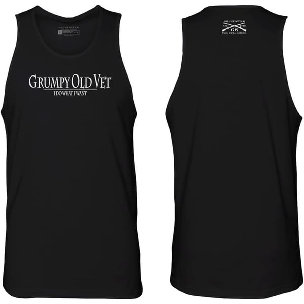 imageGrunt Style Grumpy Old Vet Mens Tank TopBlack