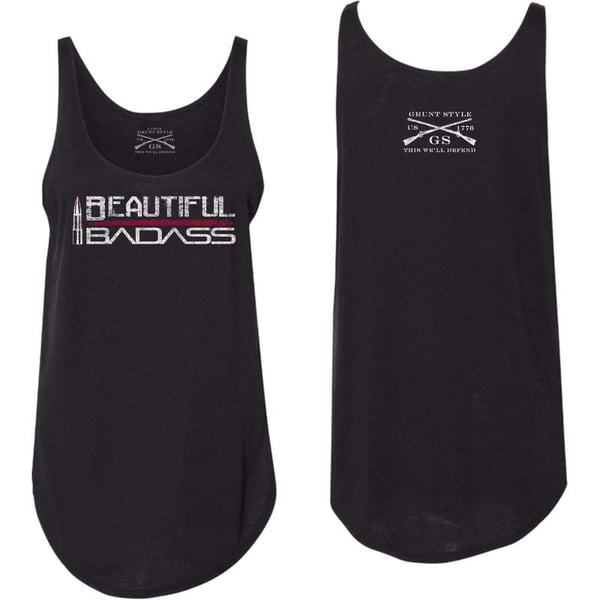 imageGrunt Style Beautiful Badass Womens Flowy Tank TopBlack