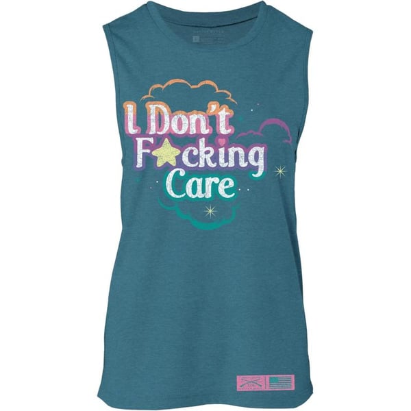 imageGrunt Style I Dont Fcking Care Womens Everyday TankHeather Blue