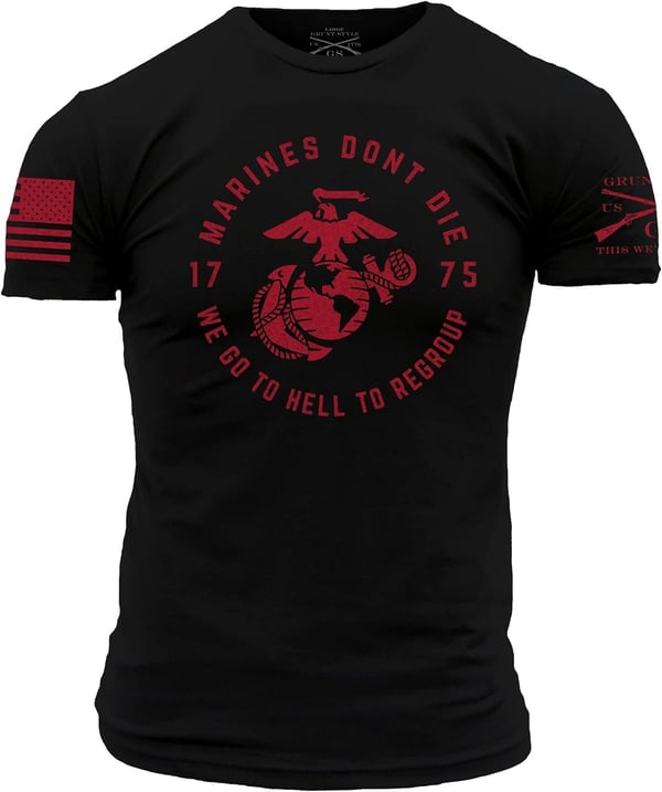 Grunt Style USMC Regroup Mens TShirtBlack