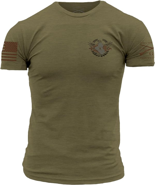 Grunt Style OIF Veteran Mens TShirtMilitary Green