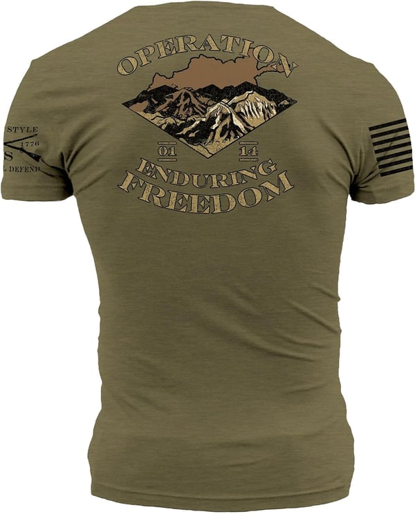 Grunt Style OEF Veteran Mens TShirtMilitary Green