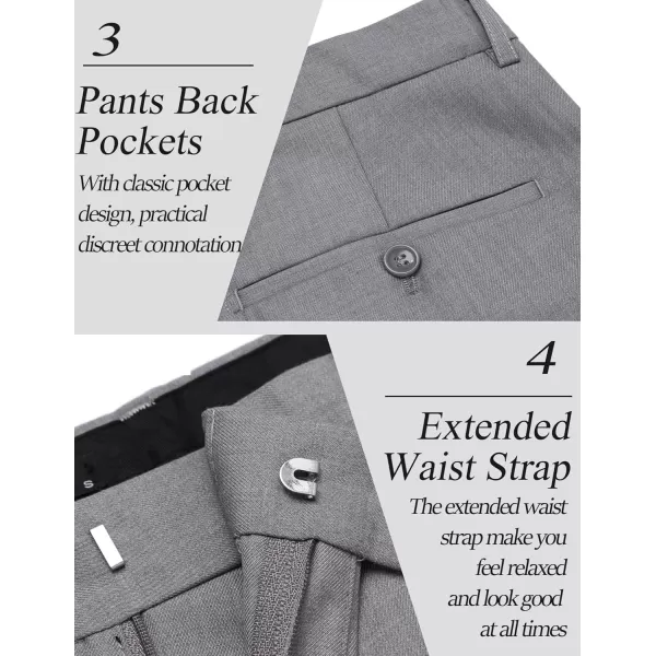 COOFANDY Men 2 Piece Suits Two Button Blazer Jacket Tuxedo Slim Fit Suit Pant