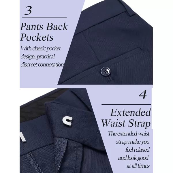 COOFANDY Men 2 Piece Suits Two Button Blazer Jacket Tuxedo Slim Fit Suit Pant