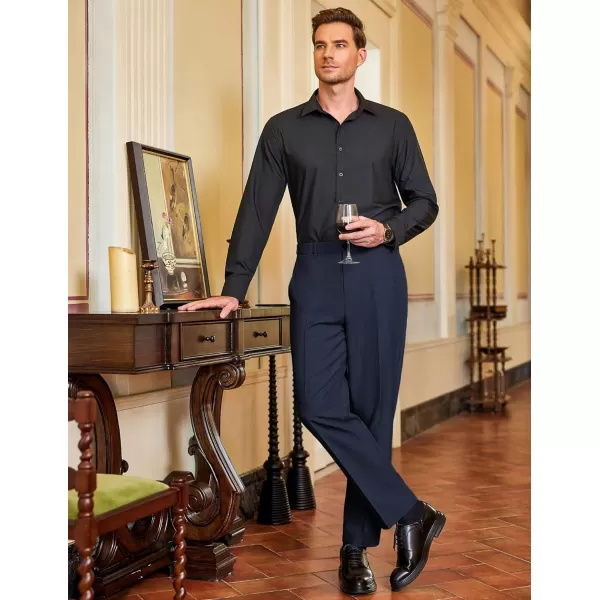 COOFANDY Men Classic Fit Dress Pant Casual Flat Front Pant Expandable Waist Suit Pant