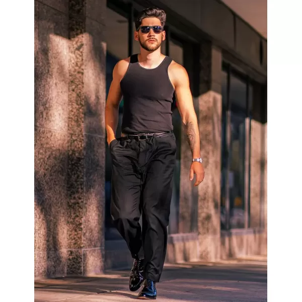 COOFANDY Men Classic Fit Dress Pant Casual Flat Front Pant Expandable Waist Suit Pant