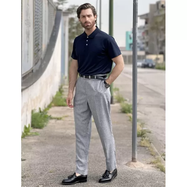 COOFANDY Men Classic Fit Dress Pant Casual Flat Front Pant Expandable Waist Suit Pant