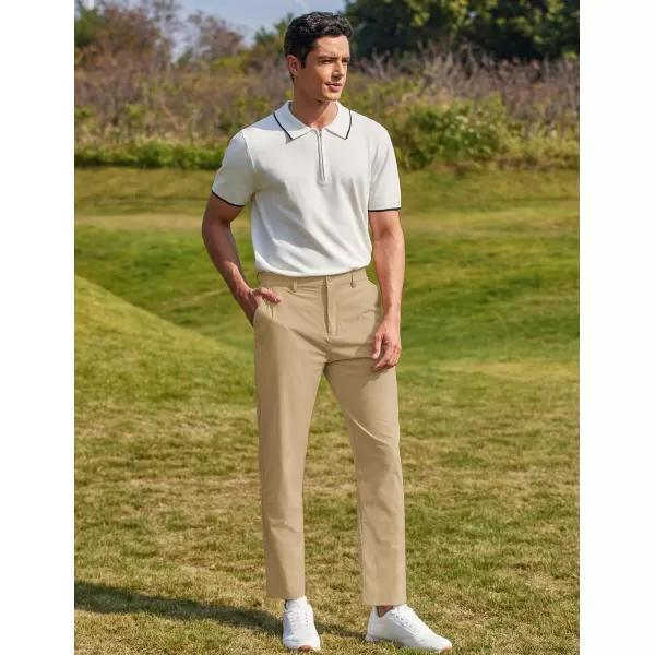 COOFANDY Men Stretch Golf Pants Lightweight Sweatpants Casual Slim Fit Summer Pants
