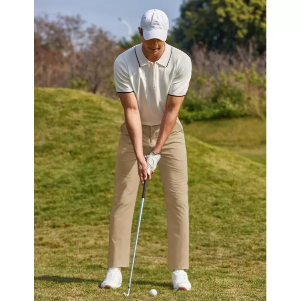 COOFANDY Men Stretch Golf Pants Lightweight Sweatpants Casual Slim Fit Summer Pants
