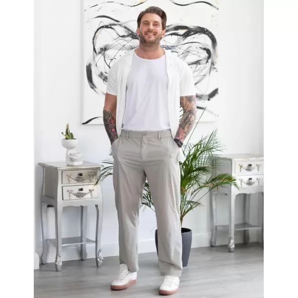 COOFANDY Men Stretch Golf Pants Lightweight Sweatpants Casual Slim Fit Summer Pants