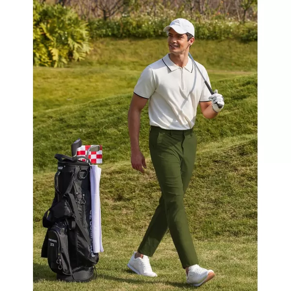 COOFANDY Men Stretch Golf Pants Lightweight Sweatpants Casual Slim Fit Summer Pants