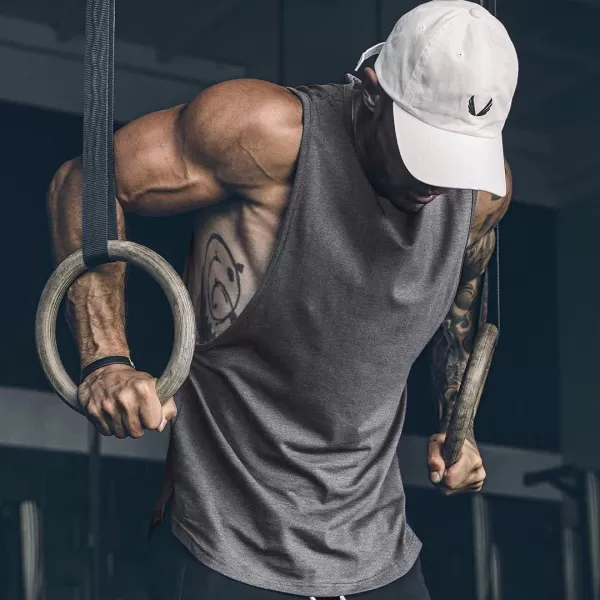 COOFANDY Men Workout Tank Top 2 Pack Gym Bodybuilding Sleeveless Muscle T Shirts)