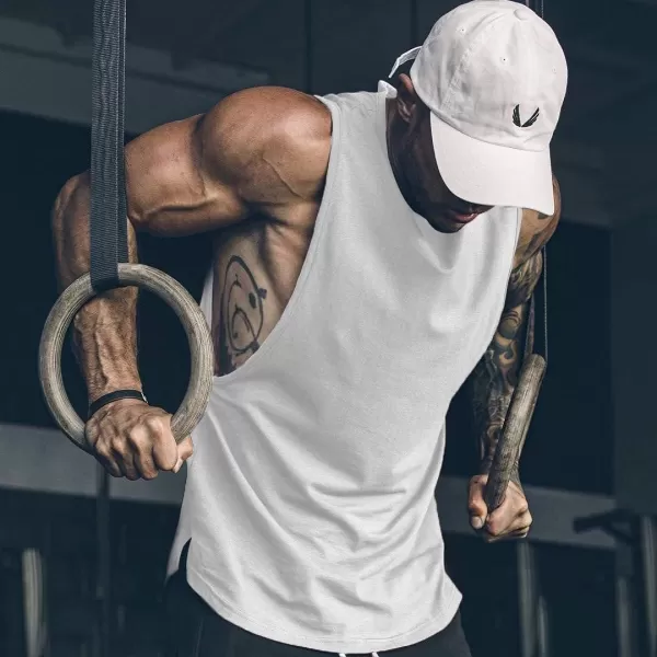 COOFANDY Men Workout Tank Top 2 Pack Gym Bodybuilding Sleeveless Muscle T Shirts)