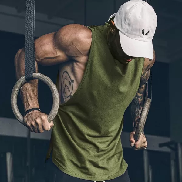COOFANDY Men Workout Tank Top 2 Pack Gym Bodybuilding Sleeveless Muscle T Shirts)