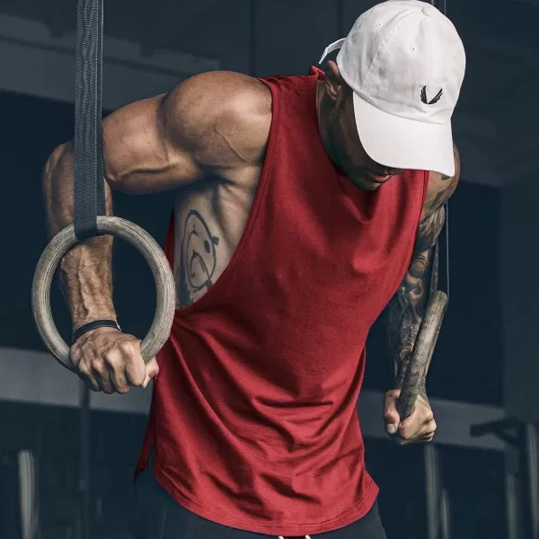 COOFANDY Men Workout Tank Top 2 Pack Gym Bodybuilding Sleeveless Muscle T Shirts)
