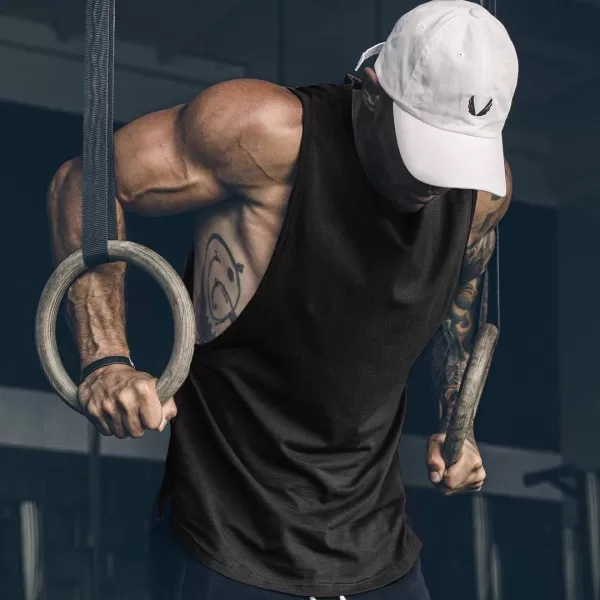 COOFANDY Men Workout Tank Top 2 Pack Gym Bodybuilding Sleeveless Muscle T Shirts)