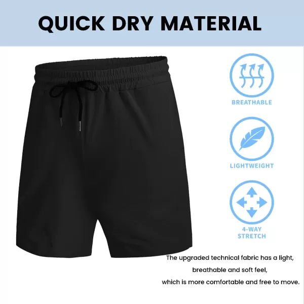 COOFANDY Men's 2 Pack Gym Workout Shorts 7 Inch Quick Dry Athletic Shorts Lightweight Running Shorts with Pockets)