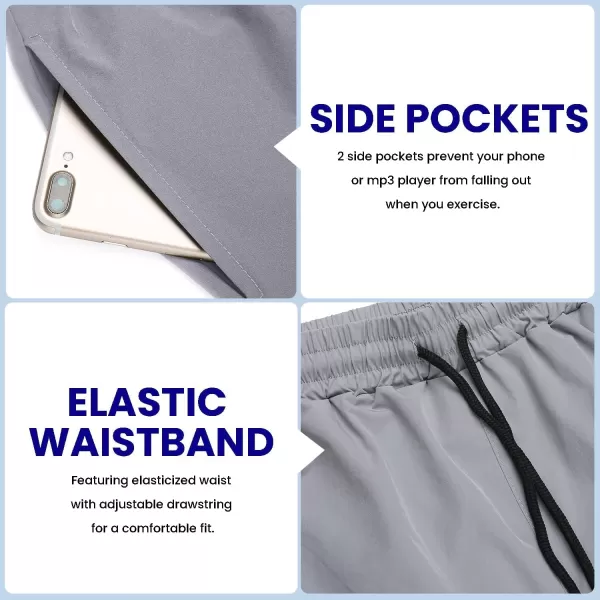 COOFANDY Men's 2 Pack Gym Workout Shorts 7 Inch Quick Dry Athletic Shorts Lightweight Running Shorts with Pockets