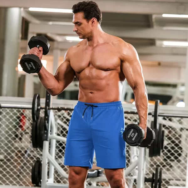 COOFANDY Men's 2 Pack Gym Workout Shorts 7 Inch Quick Dry Athletic Shorts Lightweight Running Shorts with Pockets